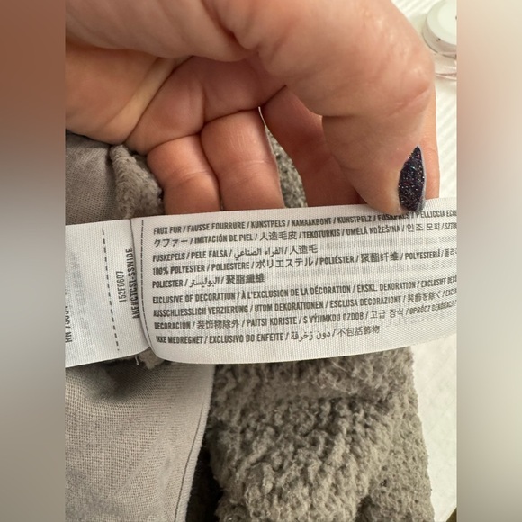 Abercrombie & Fitch soft A&F Sherpa gray collared 1/4 zip size large collared - Picture 4 of 9